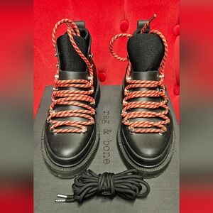 Rag & Bone Size 35 Black Compass Rainboots